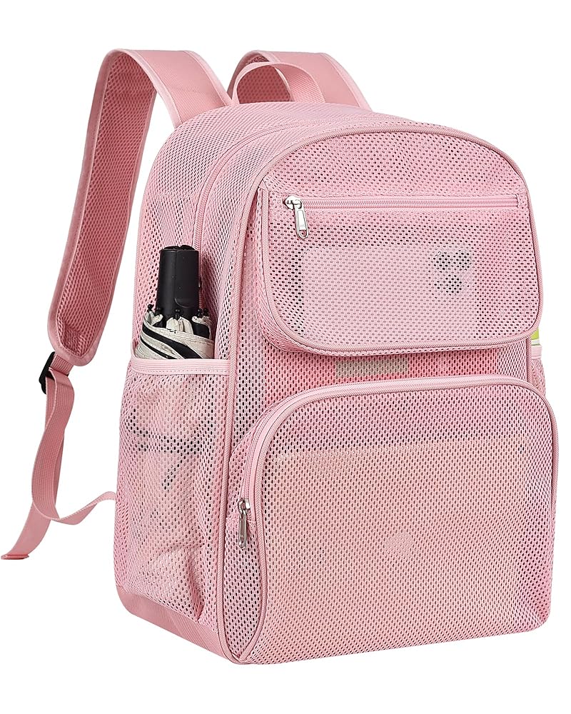 ★EMIS★ MESH BACKPACKPINK m1037_1334792 Amazon.com | Mesh Backpack with Inner Compartment, Large